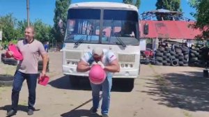 Буксировка автобуса марки ПАЗ-320530-04весом 5660 кг. с надуванием грелок до разрыва 2024 год.