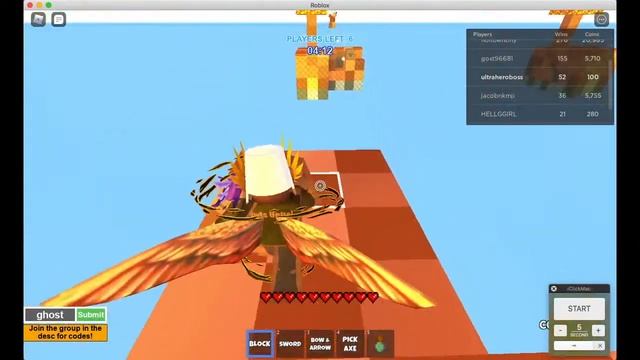 Skywars (with auto clicker)