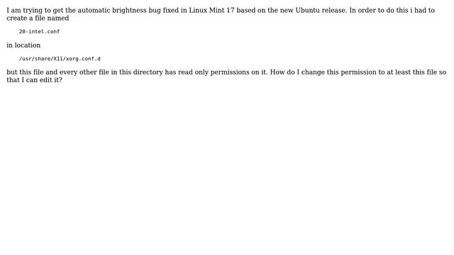 Changing permission from read only in linux? смотреть онлайн