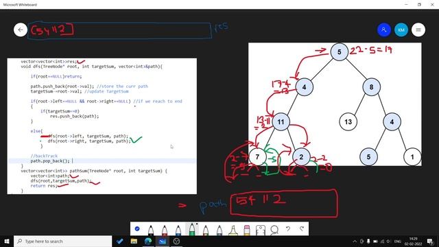 Path Sum II | Binary Tree | Leetcode 113. #LeetcodeProblems