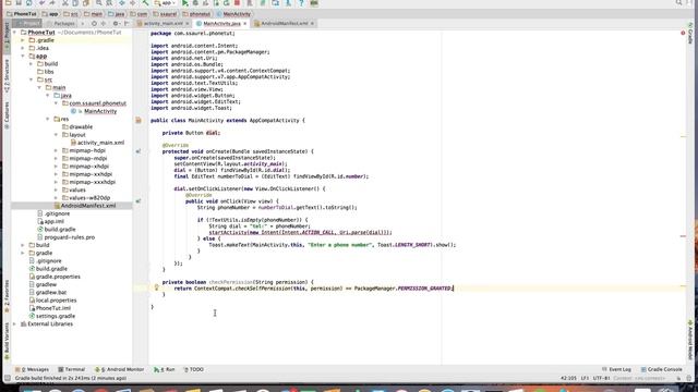 Learn to make calls programmatically on Android смотреть онлайн