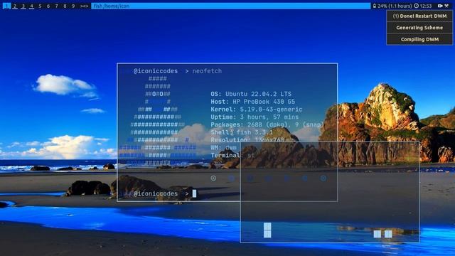 DWM Ricing PyWal - UnixPorn 2023-07-07