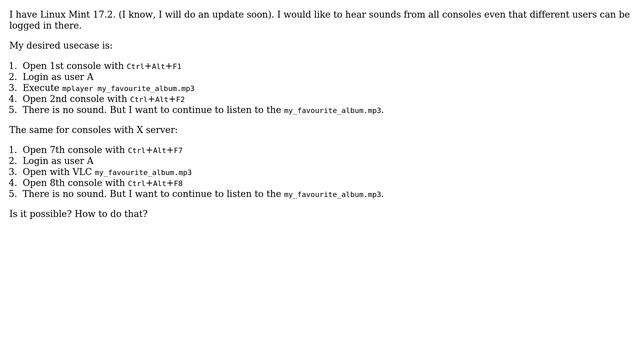 How to hear the sound from other consoles in Linux? смотреть онлайн