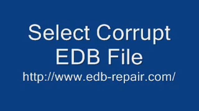 EDB Repair Tool смотреть онлайн