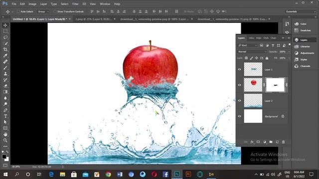 3D Blue Apple Water Splash Speed Art смотреть онлайн