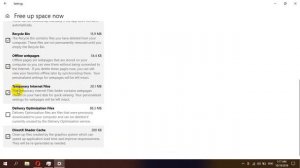 How to Free up Disk Space by Settings in Windows 10