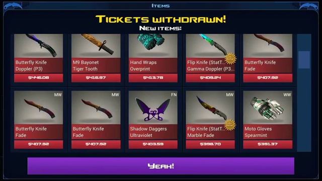Case Clicker | IOS | Withdrawing 650,000 tickets!| смотреть онлайн