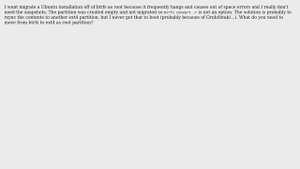 Ubuntu: Migrate root filesystem from btrfs to ext4