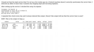 DevOps & SysAdmins: ntpstat response fine but server time out of sync