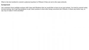 Unix & Linux: Convert Physical machines to VMware (2 Solutions!!)