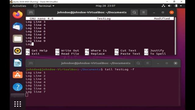 Linux: Tail Command with Follow Option