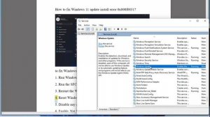 Fix update install error 0x800f0831 in Windows 11