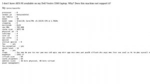 Unix & Linux: AES-NI on Dell Vostro 3360 (3 Solutions!!)