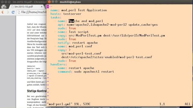 "Configuration Management mit Ansible", Linux Magazin 2015-10, Programmier-Snapshot, Michael Schill