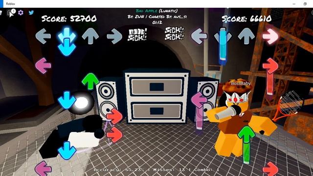 Bad Apple [LUNATIC] (Funky Friday) | Roblox смотреть онлайн