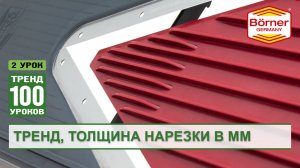 #ТРЕНД100уроков Толщина нарезки в миллиметрах на овощерезке Borner Тренд