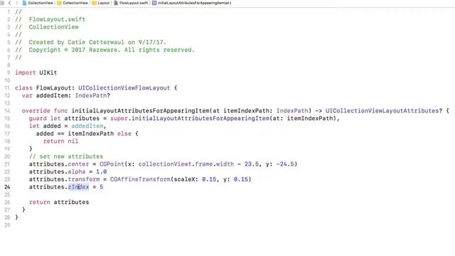 Subclassing Collection View Layout - Beginning Collection Views - raywenderlich.com смотреть онлайн