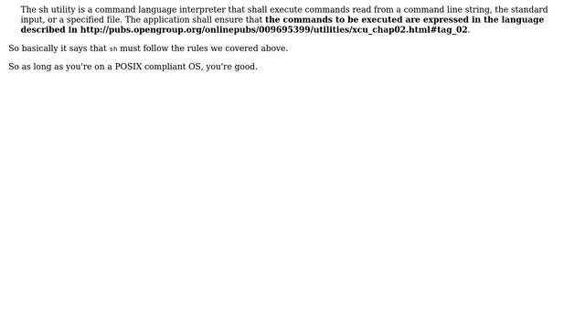 Unix & Linux: Is it shell portable to run a command on the same line after variable assignment?