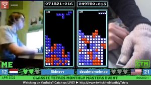 BRUTAL BAR COUNT! Sidnev Meme | Round 1 | Classic Tetris Monthly MEGA MASTERS