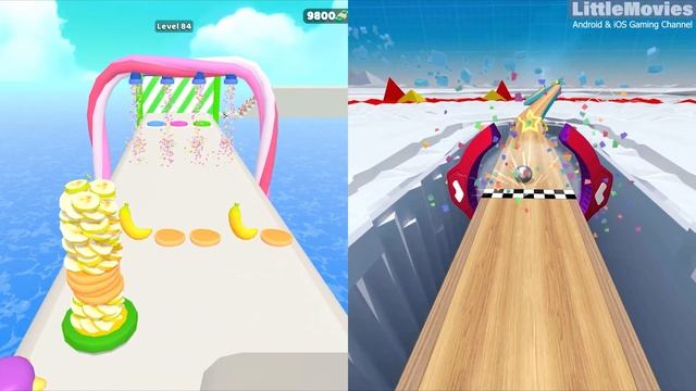 Going Balls vs Pancake Run NEW MAX LEVEL Android iOS Mobile Gameplay смотреть онлайн
