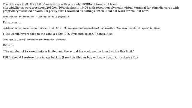 Ubuntu: How to Roll Back to Original Plymouth Splash? смотреть онлайн