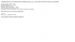 Unix & Linux: QCad successfully installed but will not launch