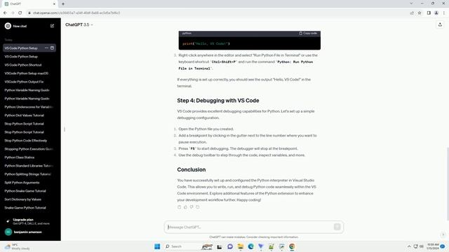 vs code python interpreter