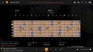 FRESH MINOR BLUES JAM TRACK _ Guitar Backing Track in E Minor (67 BPM)