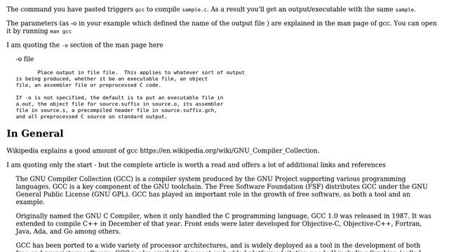 What is the meaning of gcc command (2 Solutions!!)