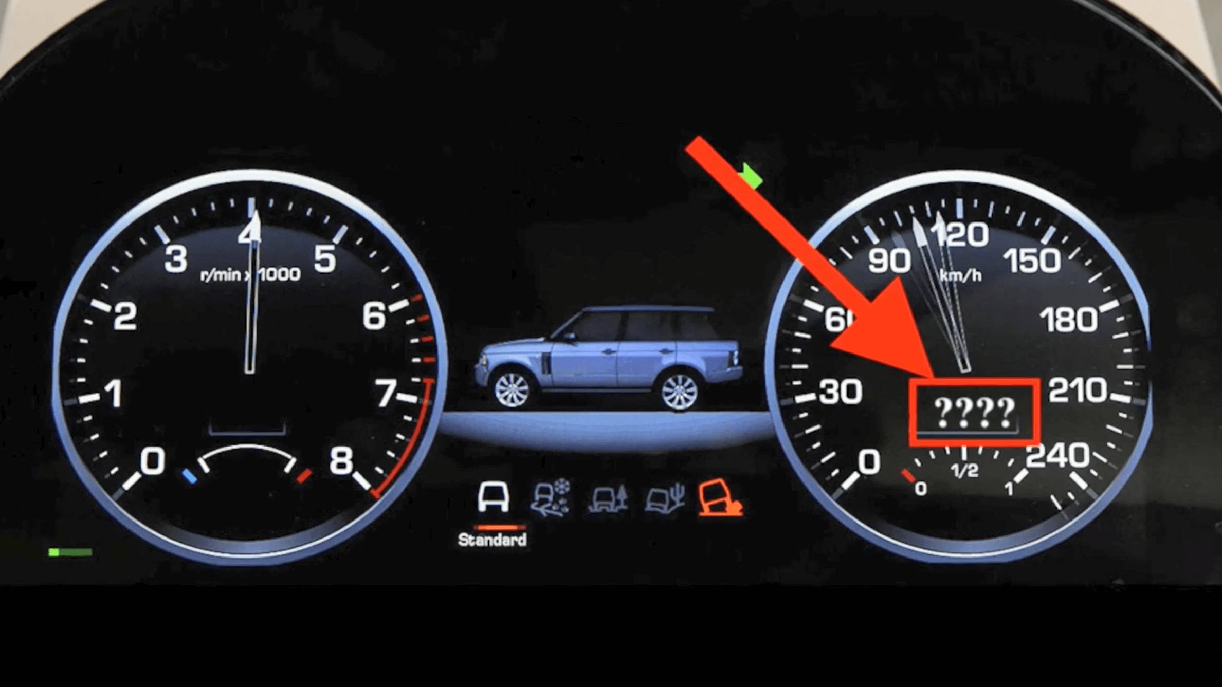 Программирование Range Rover L322 (2010-2012). Включение цифрового спидометра