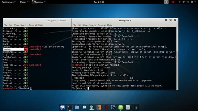 Kali Linux Fluxion Installing смотреть онлайн