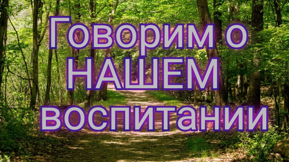 Наше воспитание