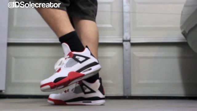 Nike Air Jordan 4 Varsity Red/Fire Red/Mars 2012 QUICK ON FEET [HD] смотреть онлайн