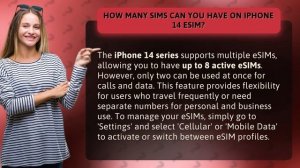 How many Sims can you have on iPhone 14 eSIM?