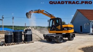 Тест клиентами колесного полноповоротного экскаватора QUADTRAC E90W +7-909-630-90-90