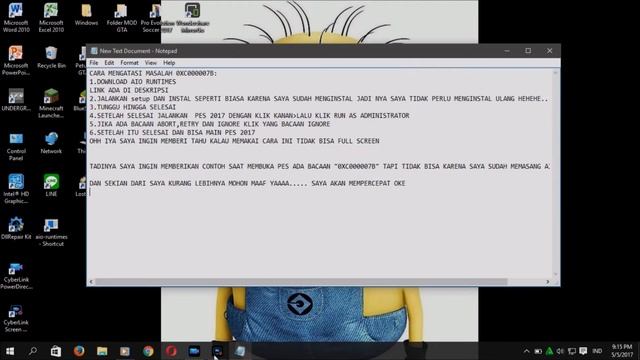CARA MENGATASI MASALAH 0XC000007B PADA PES 2017 смотреть онлайн