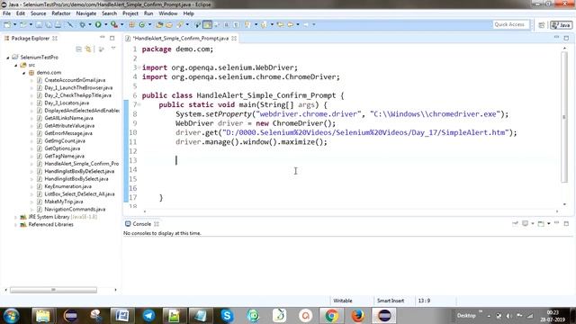 Selenium Training # 17 | How to Handle Alerts | Popup in Selenium Webdriver