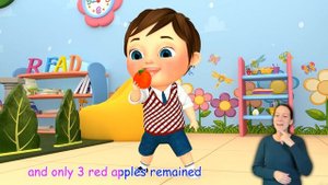 Five Red Apples | The Apple Song | Nursery Rhymes and Kids Songs | BABY Angel ASL For Kids #8