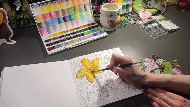 Хобби-VLOG:#85/акварелю/раскрашиваю на камеру смотреть онлайн