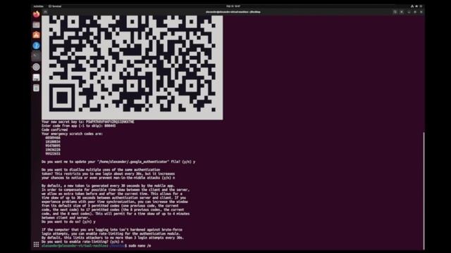 Linux Ubuntu 2-Factor authentication 2024