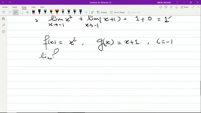 Algebra of limits | Limits and continuity | Class 11 Applied Maths | Vigyan Bharat | Nikhil Raghav