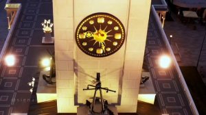 Величественный Северный речной вокзал в лучах вечерней подсветки, Москва, Россия