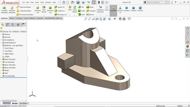 Solidworks Parts & Drawing Exercise 162 смотреть онлайн