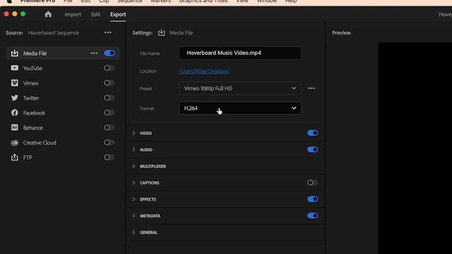 Exporting a Sequence to Create an External Video File with Adobe Premiere Pro 2023 смотреть онлайн