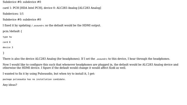 Ubuntu: Kubuntu switch to headphone when connected смотреть онлайн
