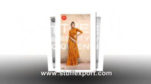 Stuff Export Presents Apple Liva Linen Satin Designer Printed Saree Catalog | Apple Sarees |