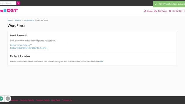 Install WordPress on NakamHost Linux Hosting