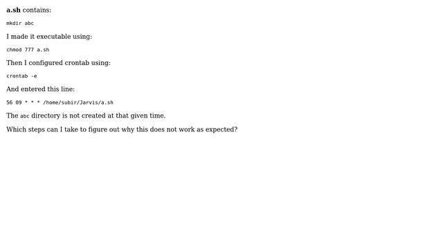 Unix & Linux: Crontab not working on specific time смотреть онлайн