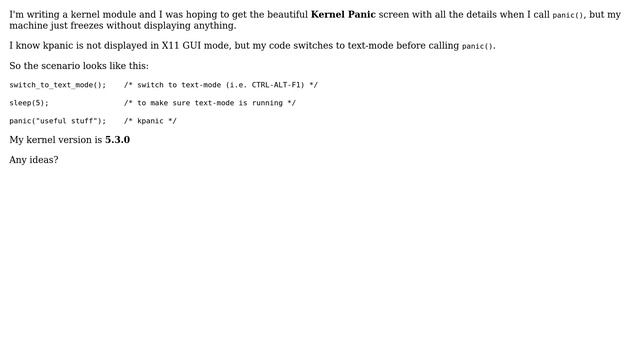 Unix & Linux: Kernel Panic not showing up? смотреть онлайн