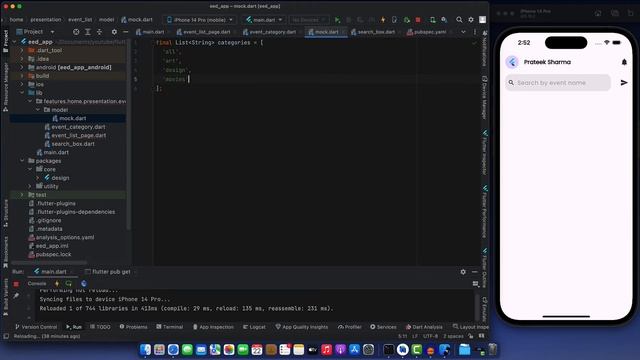 Flutter Beginner Course | Most used widgets - Event List Screen